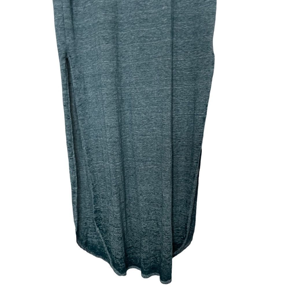 Free People Kick Around Burnout Cold Shoulder Maxi Sheer Dress - Teal Size Small - Picture 4 of 8